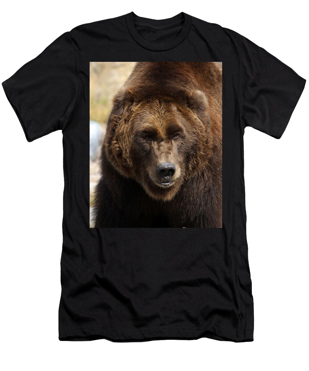 Grizzly Bear T-Shirt featuring the photograph Grizzly by Steve McKinzie