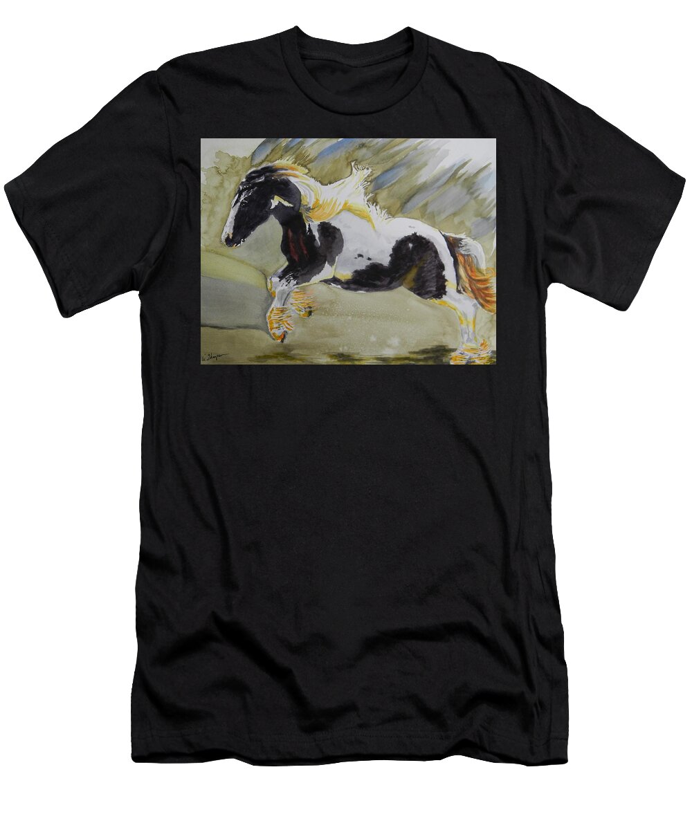 Gypsy Princess T-Shirt featuring the painting Gypsy Princess by Warren Thompson