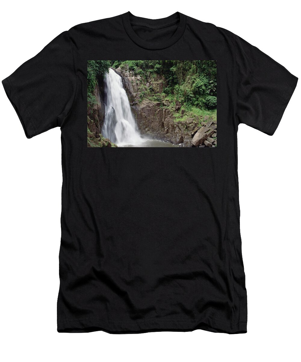 Feb0514 T-Shirt featuring the photograph Haew Narok Falls Upper Section Khao Yai by Gerry Ellis