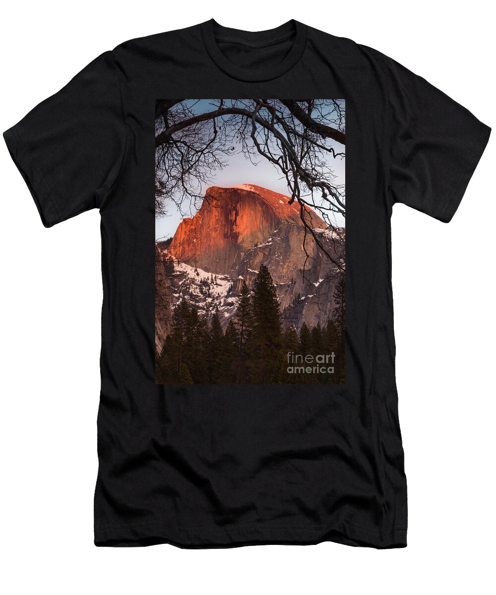 California T-Shirt featuring the photograph Halfdome Sunset 1 by Dan Hartford