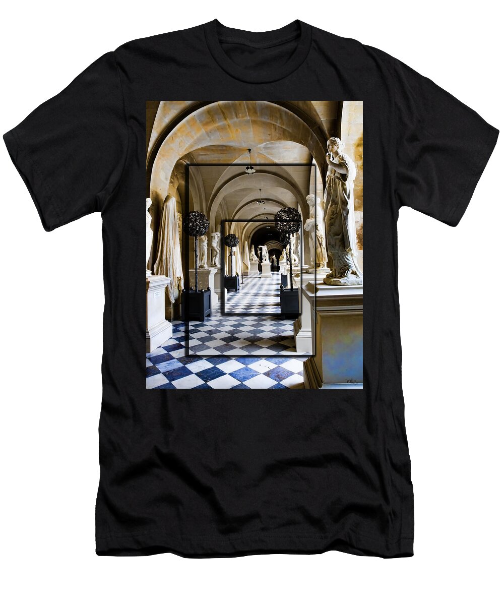 Arch T-Shirt featuring the photograph Halls of Versailles Paris by Evie Carrier