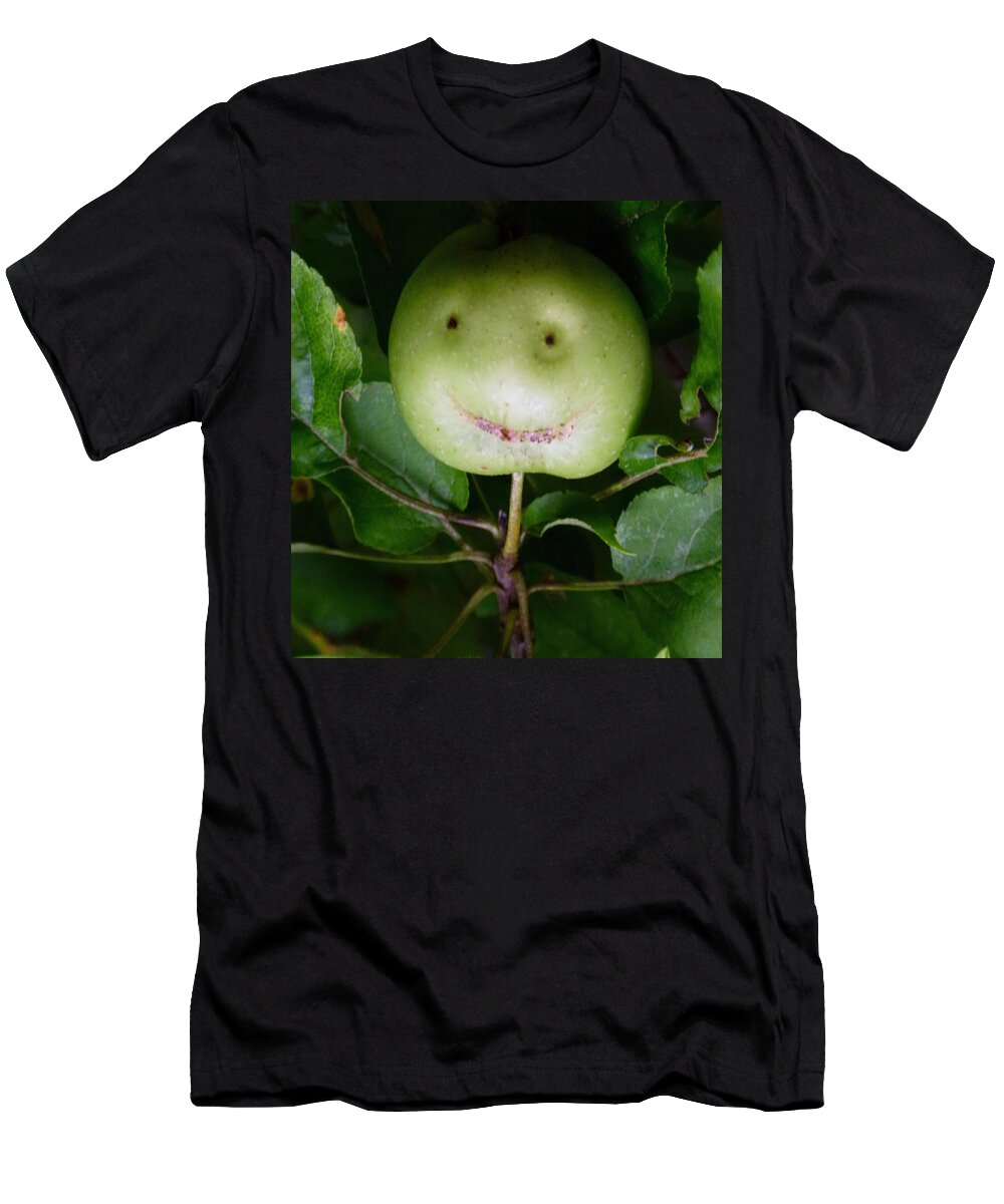 Apple T-Shirt featuring the photograph Happy Apple by Richard Bryce and Family