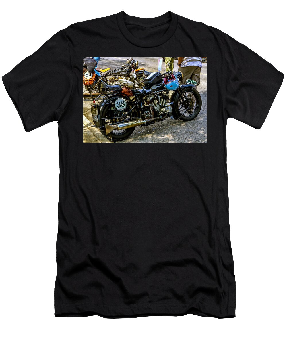 Harley Davidson T-Shirt featuring the photograph Harleys and Indians by Jeff Kurtz