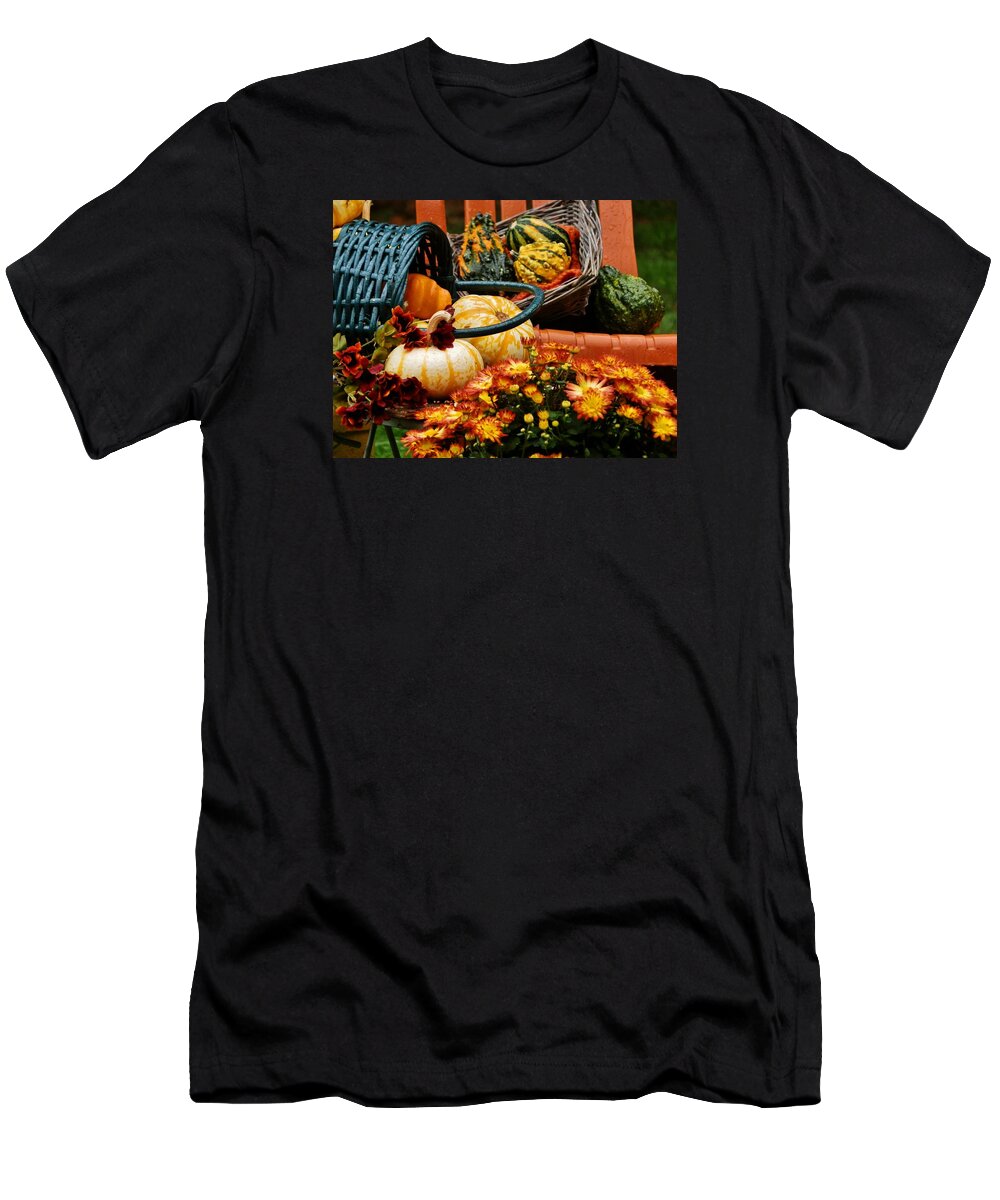 Autumn T-Shirt featuring the photograph Harvest is Plentiful by VLee Watson