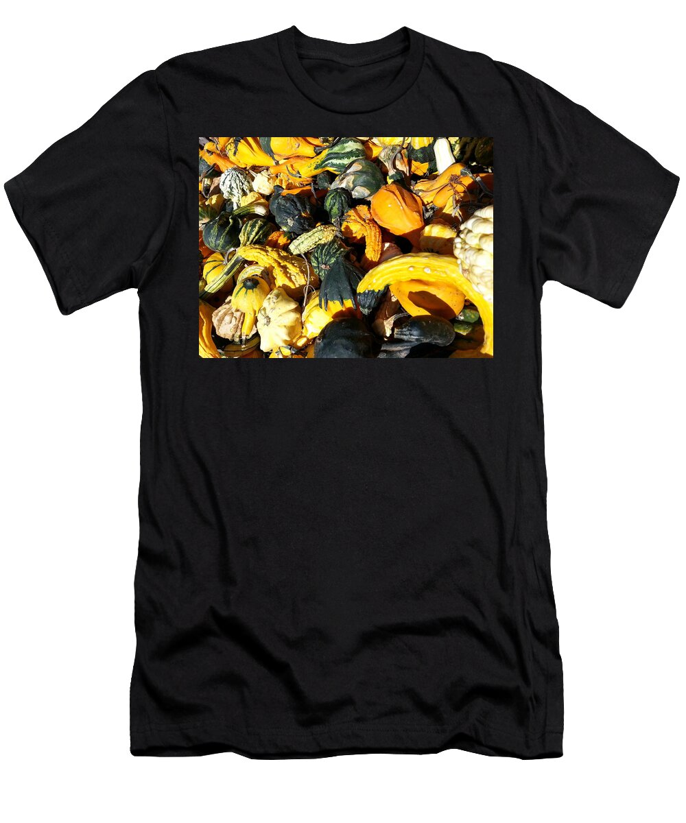 Orange T-Shirt featuring the photograph Harvest Squash by Caryl J Bohn