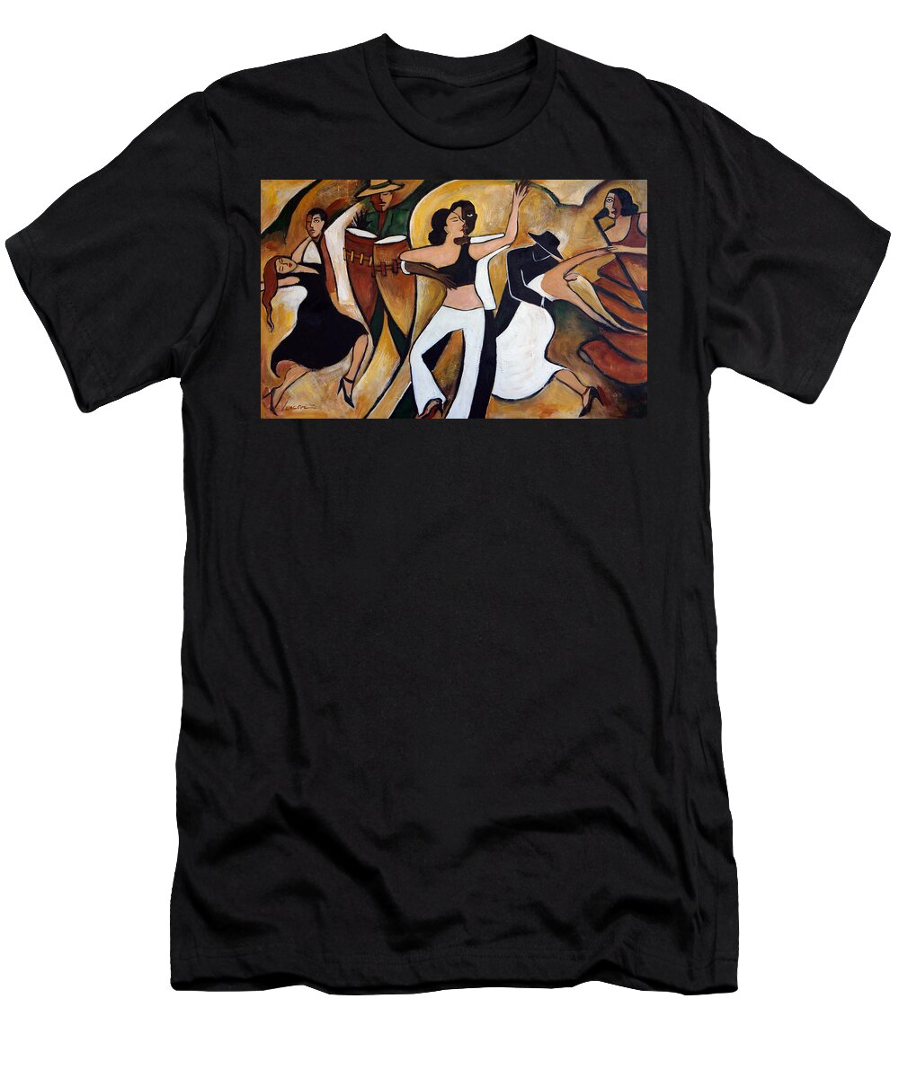 Cuba T-Shirt featuring the painting Havana Nights by Valerie Vescovi