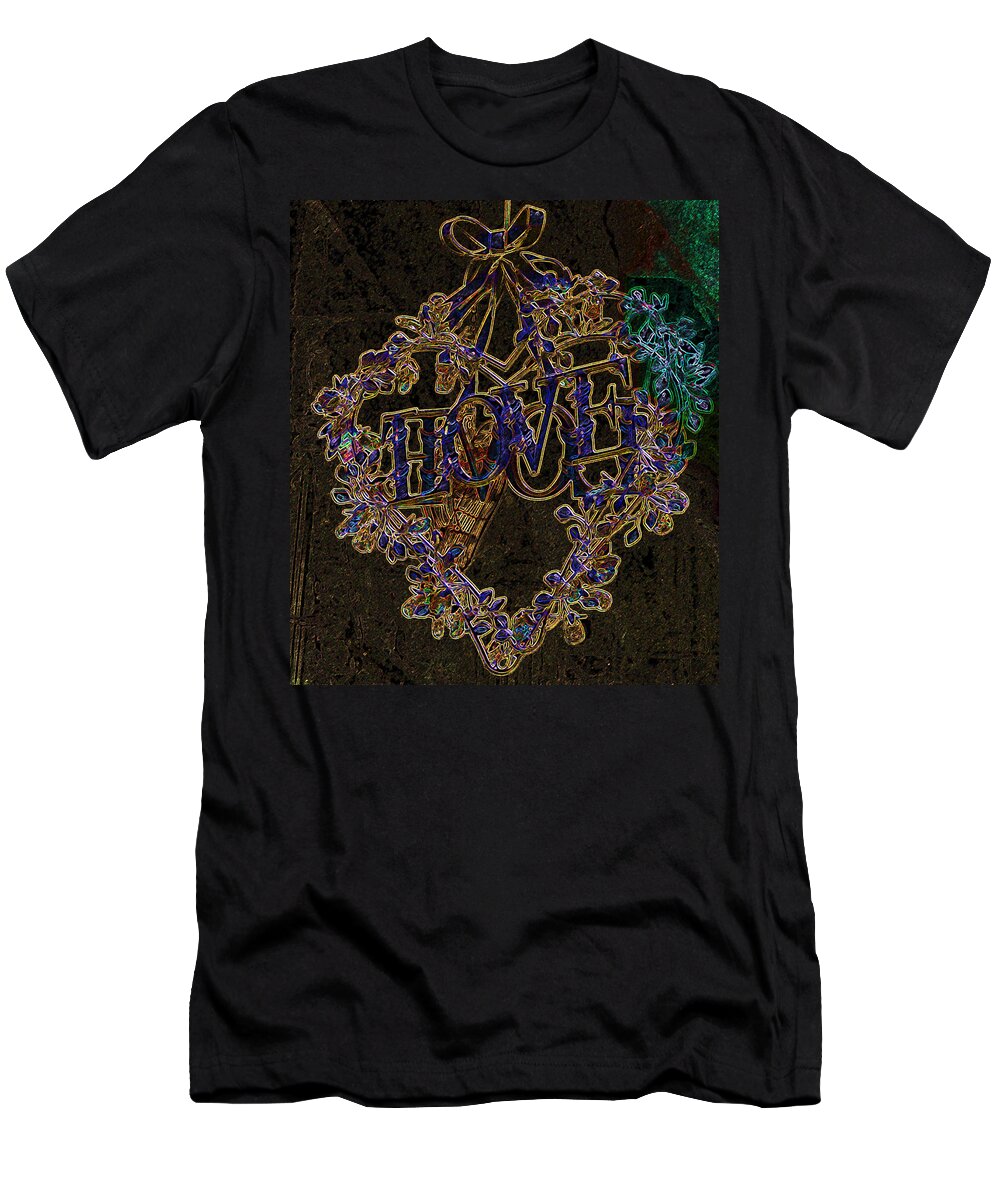 Love T-Shirt featuring the digital art Heart with Love 2 by Jenny Rainbow
