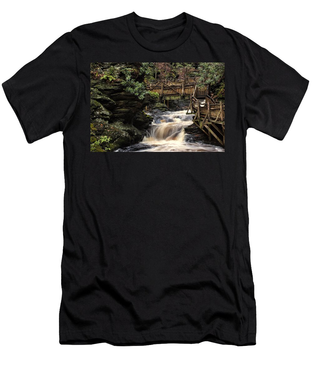 Landscape T-Shirt featuring the photograph Heavy Flow by Rob Dietrich