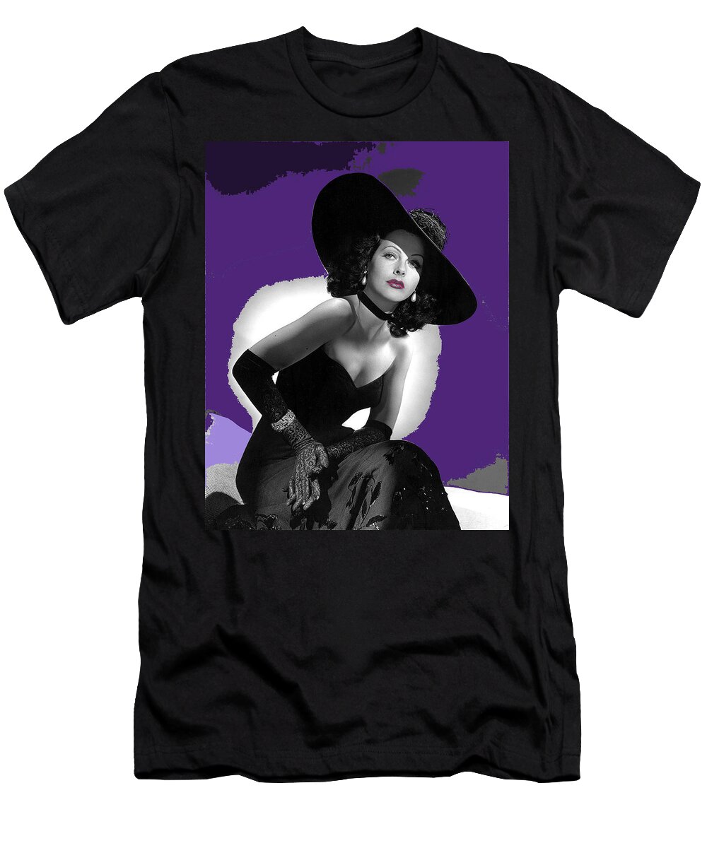 Hedy Lamarr Publicity Portrait Unknown Date-2014 T-Shirt featuring the photograph Hedy Lamarr publicity portrait unknown date-2014 by David Lee Guss