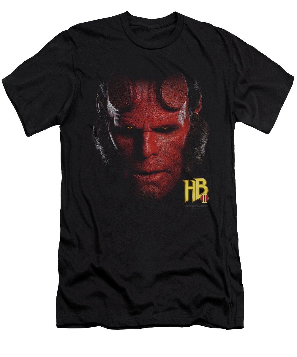 Hellboy Ii T-Shirt featuring the digital art Hellboy II - Hellboy Head by Brand A