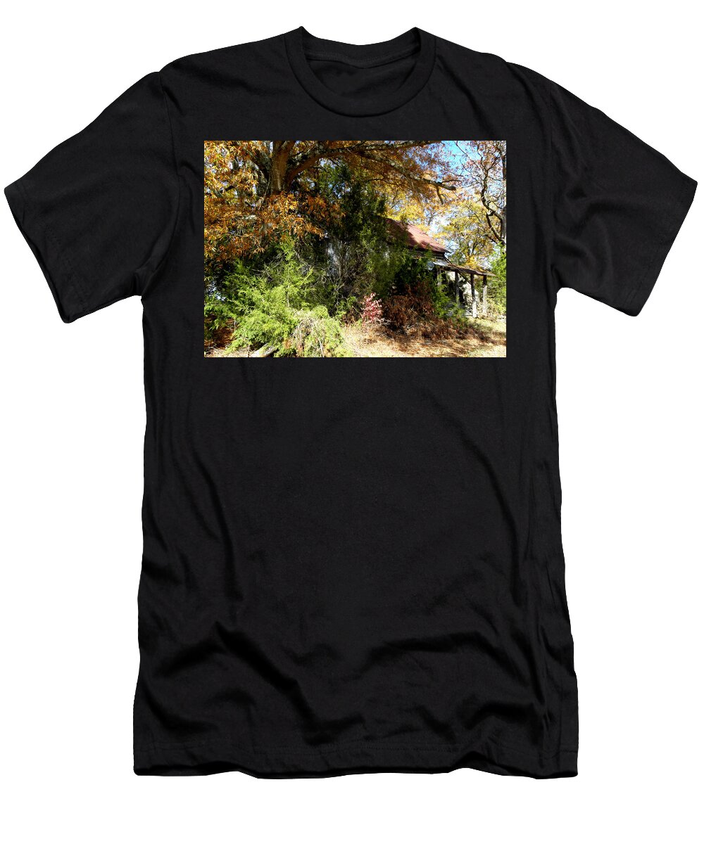 Abandoned Home T-Shirt featuring the photograph Hidden and Forgotten by Kim Galluzzo