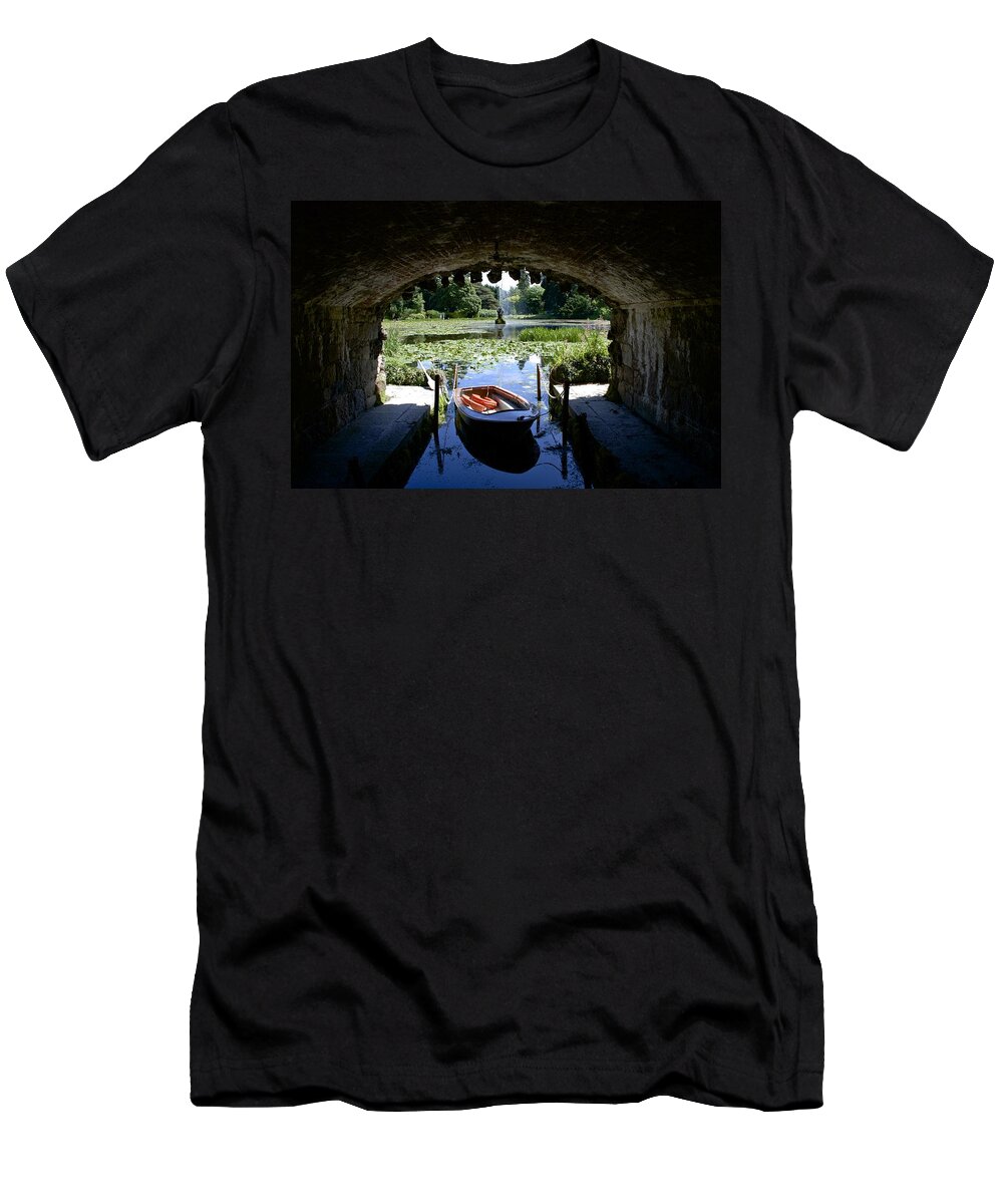 Powerscourt T-Shirt featuring the photograph Hidden Boat by Norma Brock