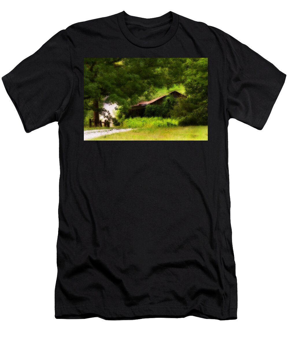 West Virginia T-Shirt featuring the photograph Hidden Down the Road by Melinda Ledsome