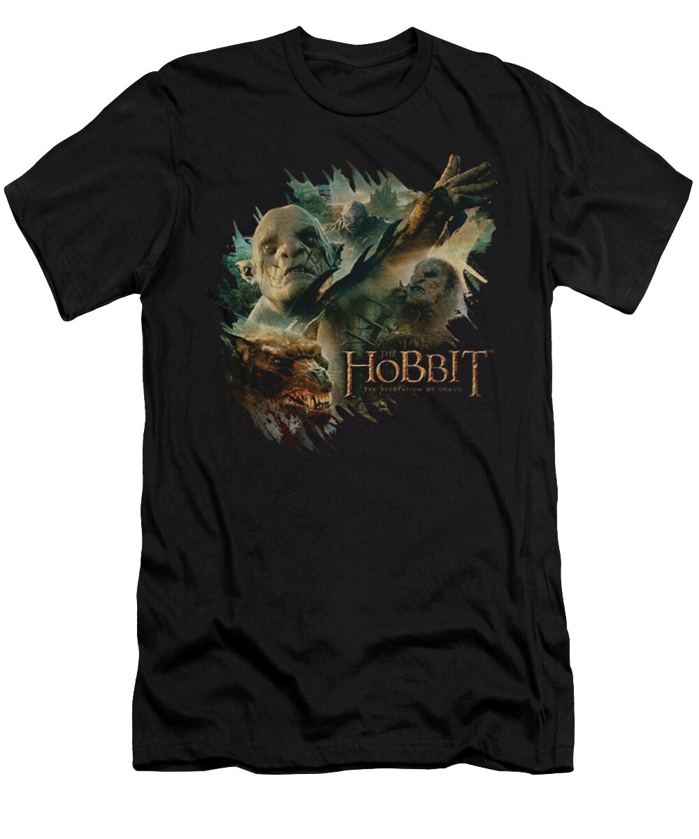 The Hobbit T-Shirt featuring the digital art Hobbit - Baddies by Brand A