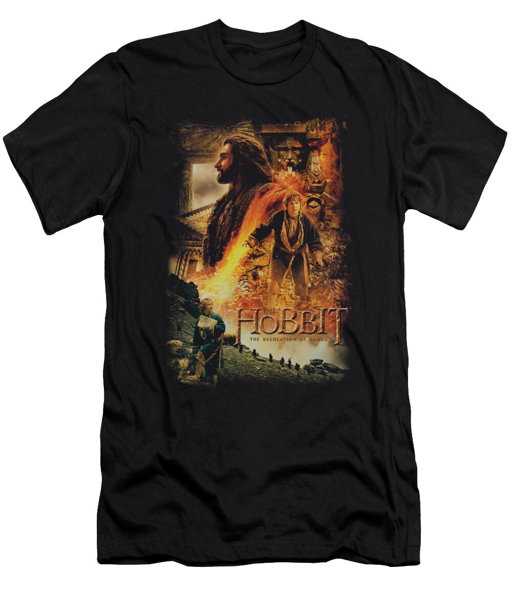 The Hobbit T-Shirt featuring the digital art Hobbit - Golden Chamber by Brand A