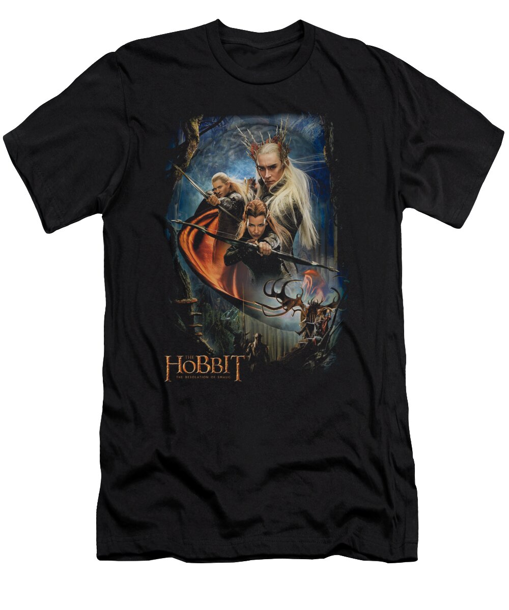 The Hobbit T-Shirt featuring the digital art Hobbit - Thranduil's Realm by Brand A