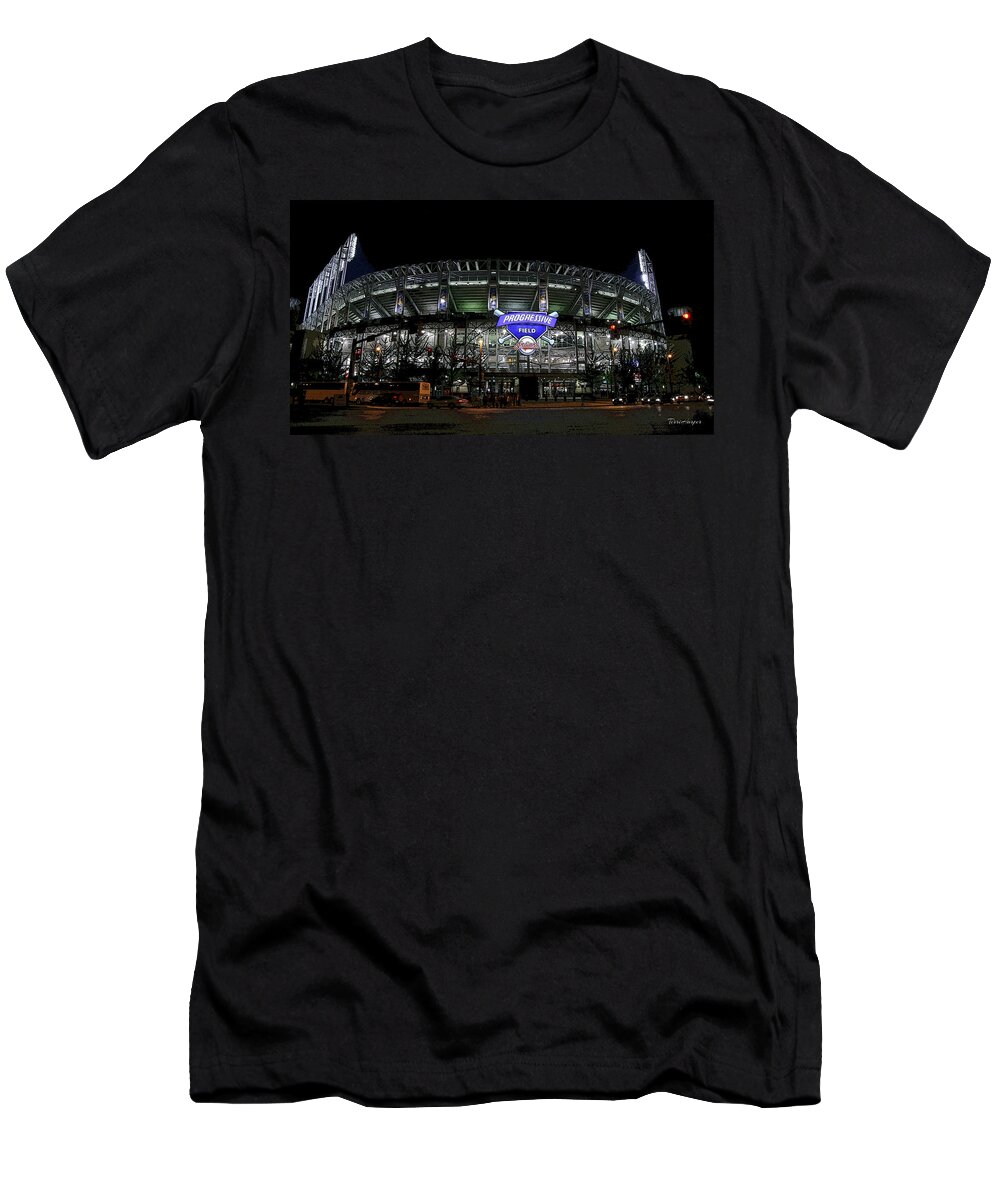 Cle T-Shirt featuring the photograph Home Of The Cleveland Indians by Terri Harper