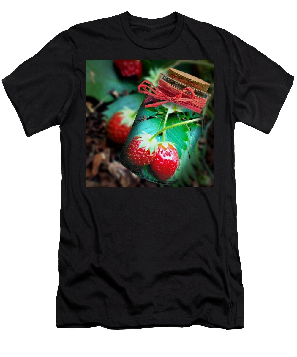 Strawberries T-Shirt featuring the photograph Homemade Goodness and a Lot of Love by Anna Porter