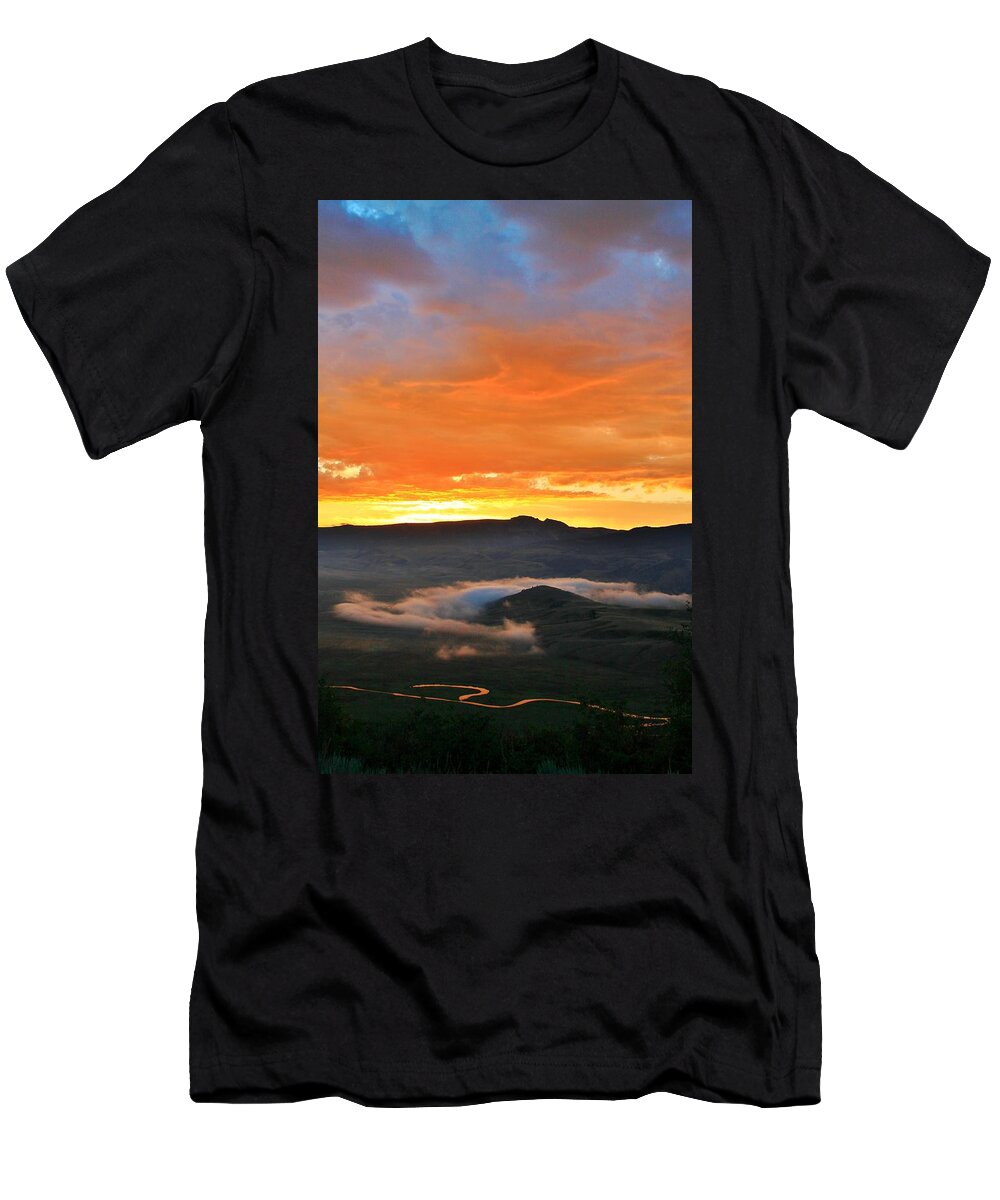 Sunrise T-Shirt featuring the photograph Hugging the Bump by Catie Canetti