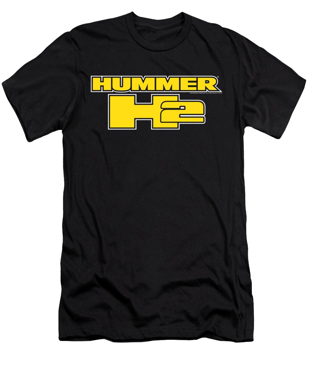  T-Shirt featuring the digital art Hummer - H2 Block Logo by Brand A