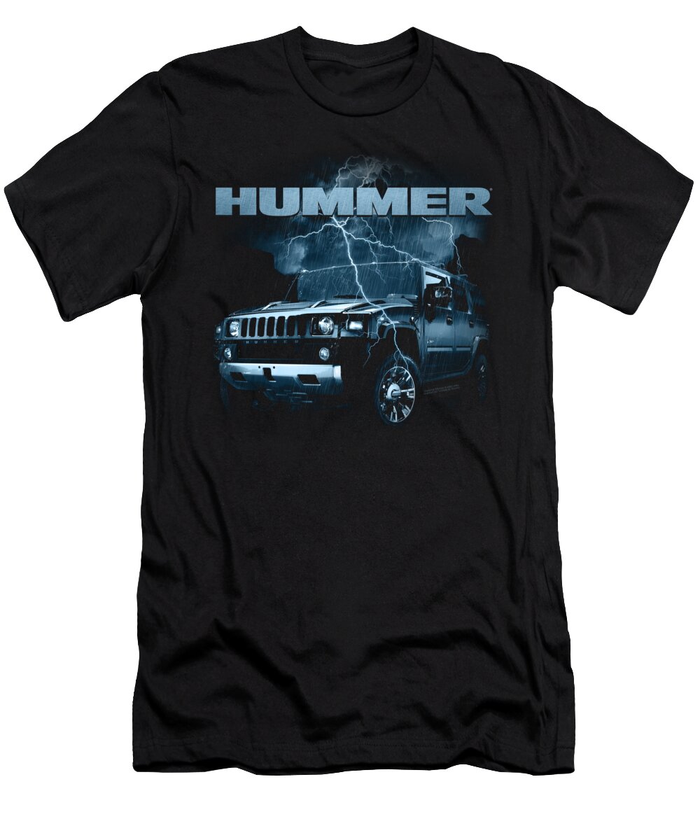  T-Shirt featuring the digital art Hummer - Stormy Ride by Brand A