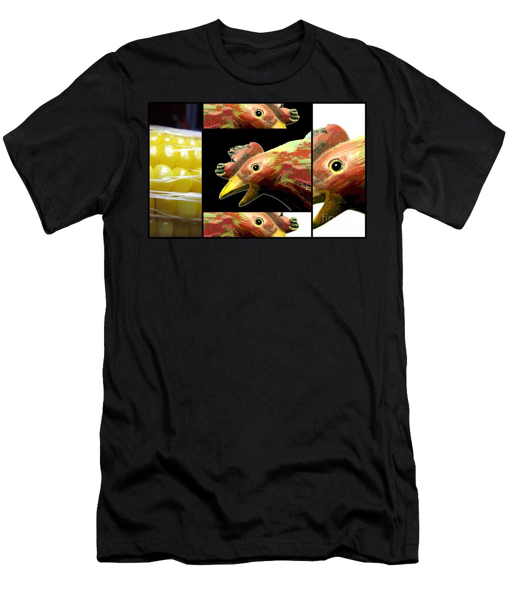 Collage T-Shirt featuring the photograph I Love Corn by Renee Trenholm