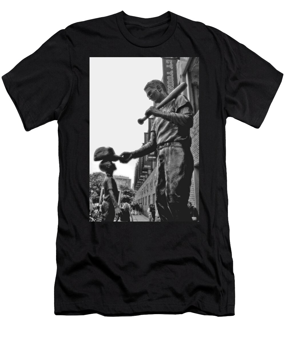 Ted Williams And The Boy T-Shirt featuring the photograph Idol by Joann Vitali