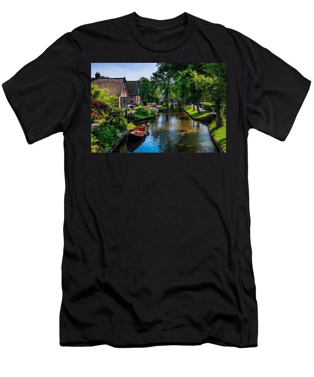 Netherlands T-Shirt featuring the photograph Idyllic Village 15. Venice of the North by Jenny Rainbow