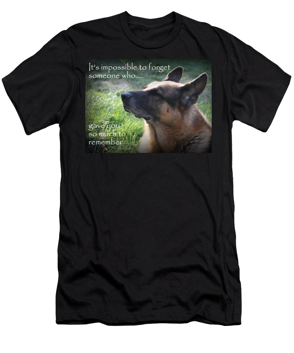 Dogs T-Shirt featuring the photograph Impossible To Forget by Sue Long