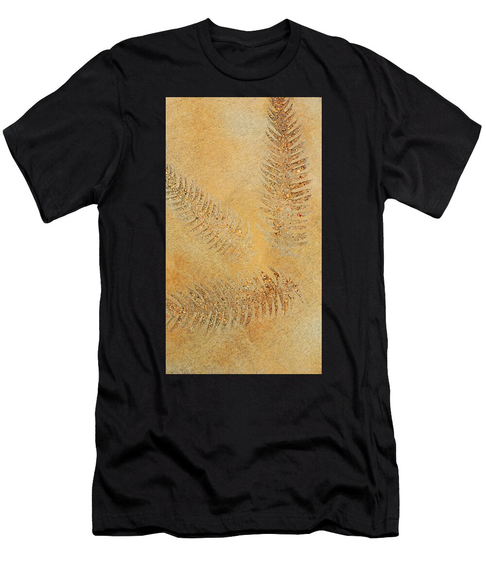 Cream T-Shirt featuring the painting Imprints - Abstract Art By Sharon Cummings by Sharon Cummings