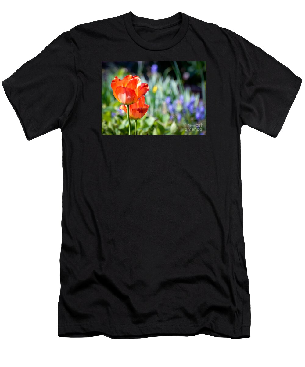 Flowers T-Shirt featuring the photograph In The Garden by Kerri Farley