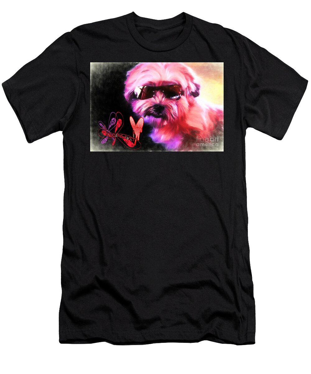 Incognito Innocence T-Shirt featuring the digital art Incognito Innocence by Kathy Tarochione