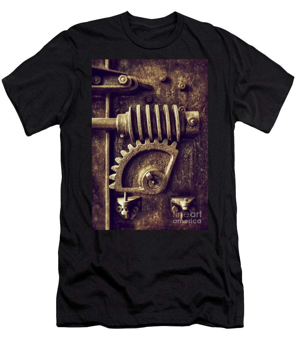 Background T-Shirt featuring the photograph Industrial Sprockets by Carlos Caetano