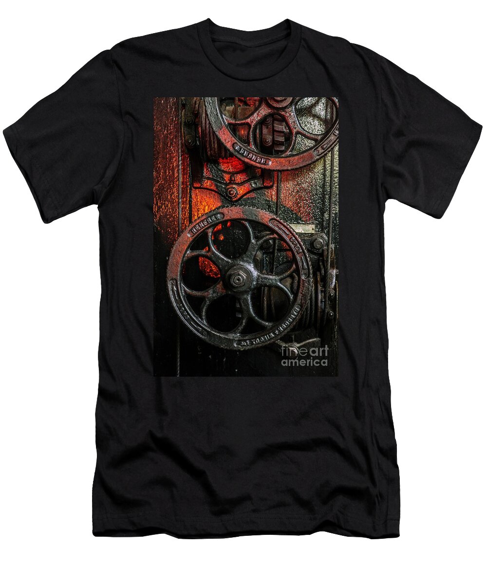 Vintage T-Shirt featuring the photograph Industrial Wheels by Carlos Caetano