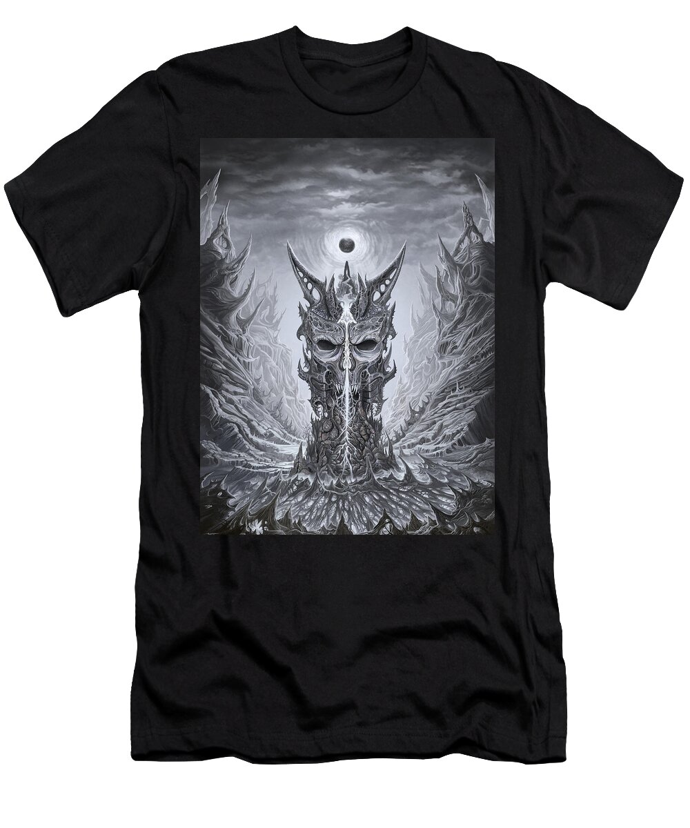 Tower T-Shirt featuring the painting Infinite Death by Mark Cooper