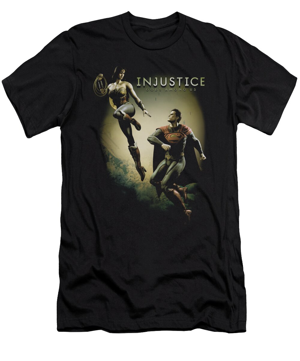 Comics T-Shirt featuring the digital art Injustice Gods Among Us - Battle Of The Gods by Brand A