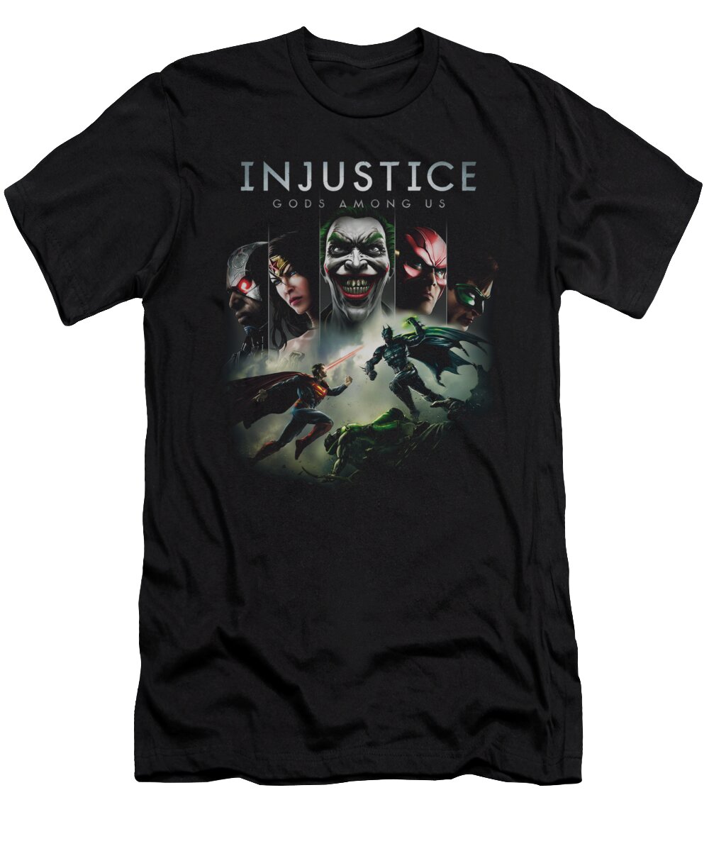 Comics T-Shirt featuring the digital art Injustice Gods Among Us - Key Art by Brand A