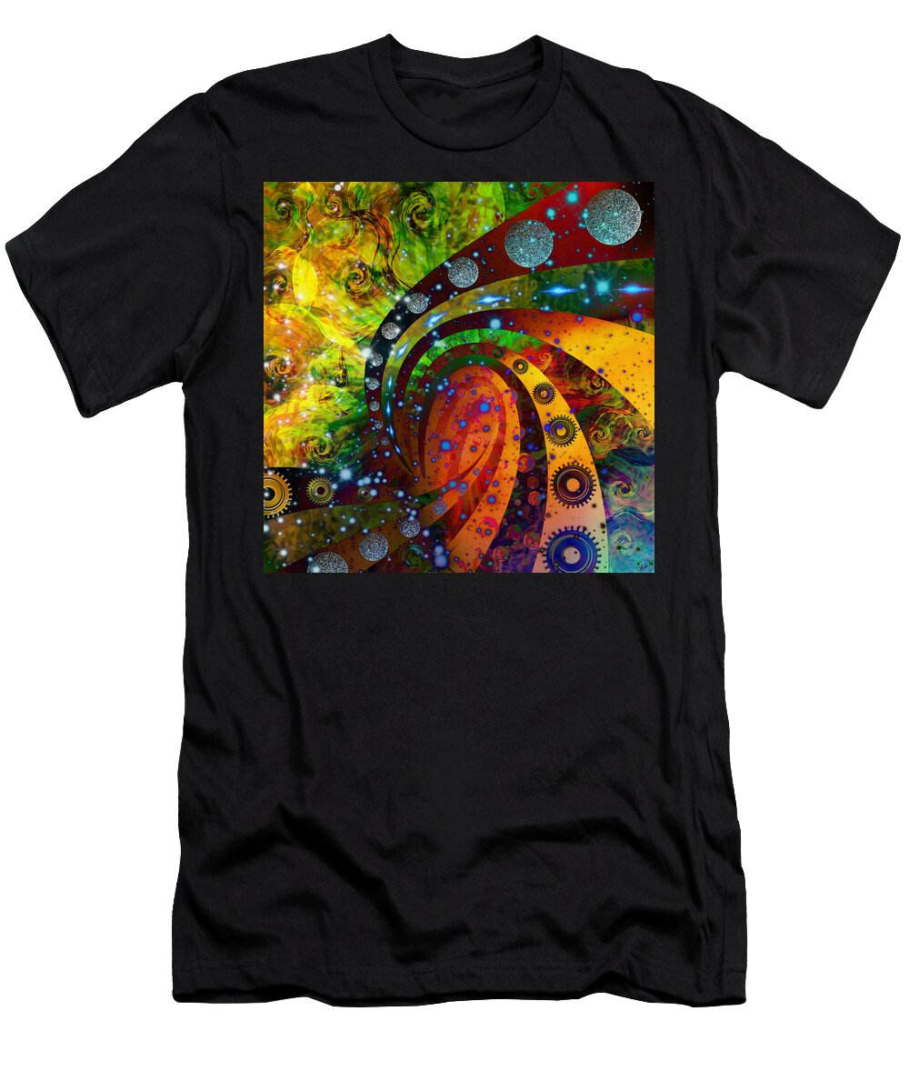 Digital Art T-Shirt featuring the digital art Inside Consciousness by Ally White