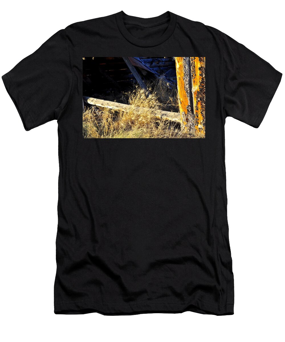 Barn T-Shirt featuring the photograph Into the Barn by Cathy Mahnke