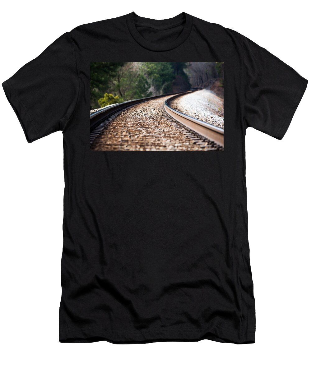 Train T-Shirt featuring the photograph Into the Distance by Parker Cunningham