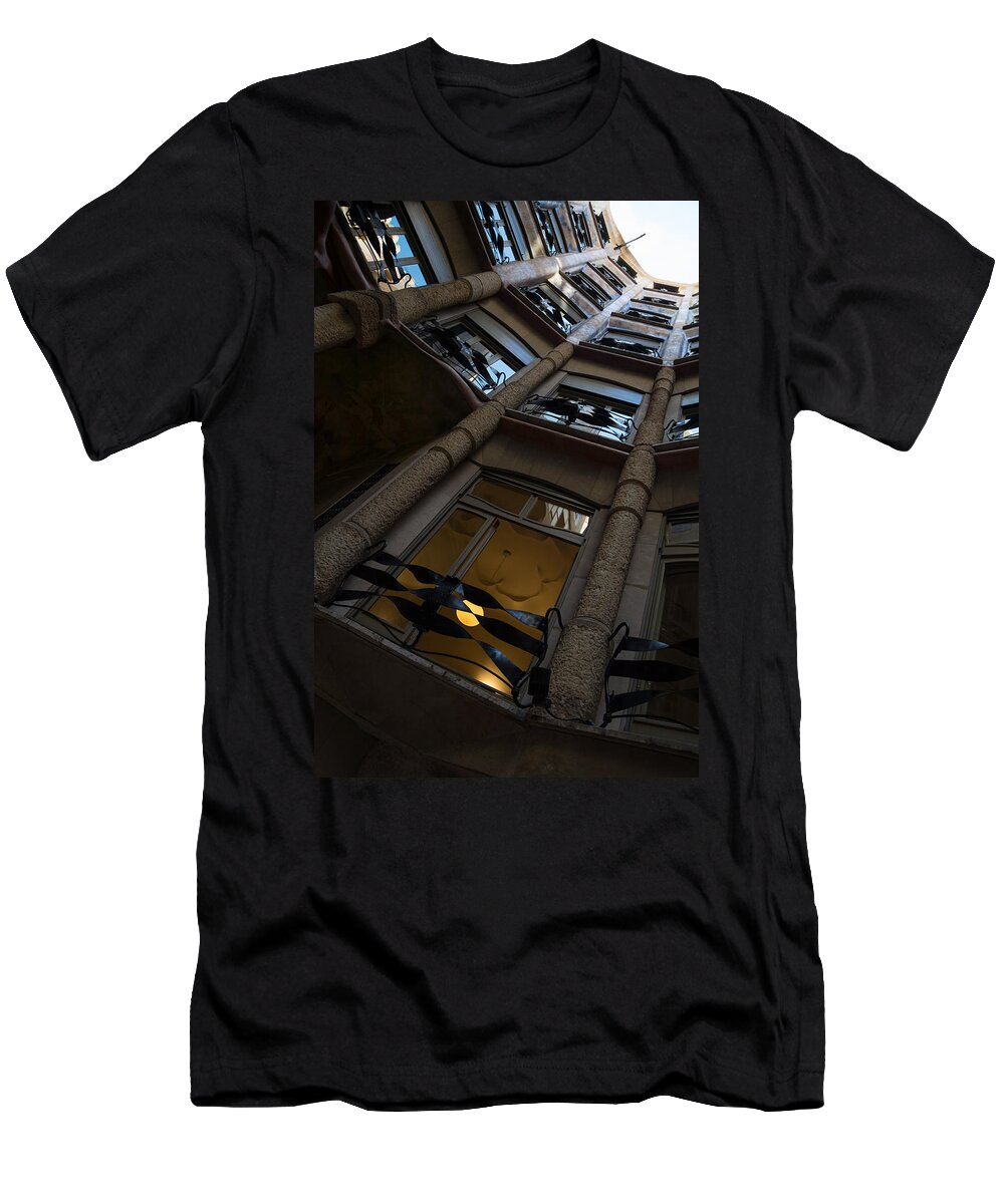 Whimsical T-Shirt featuring the photograph Intricate Whimsical Antoni Gaudi Architecture by Georgia Mizuleva