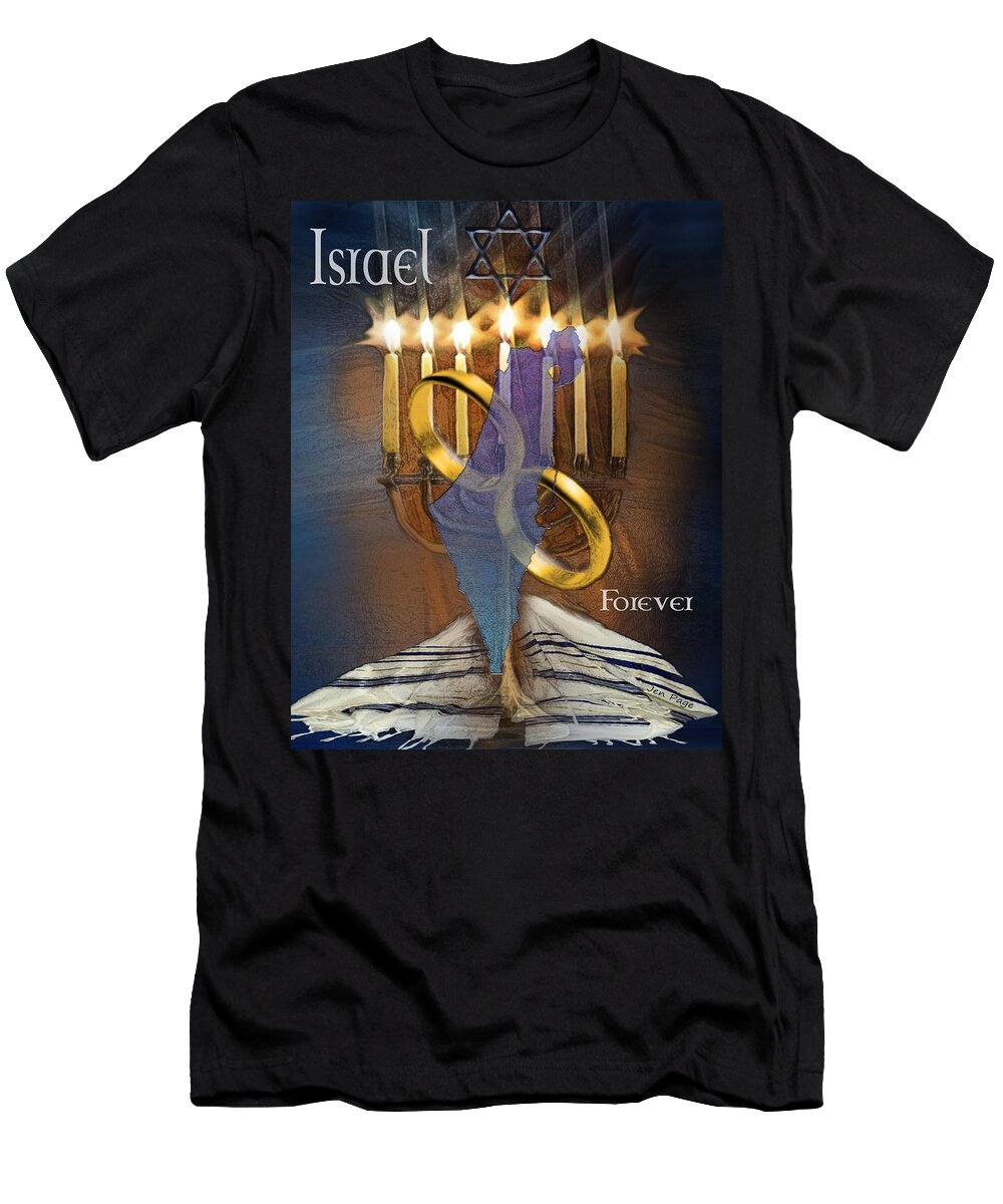 Israel Forever T-Shirt featuring the painting Israel Forever by Jennifer Page