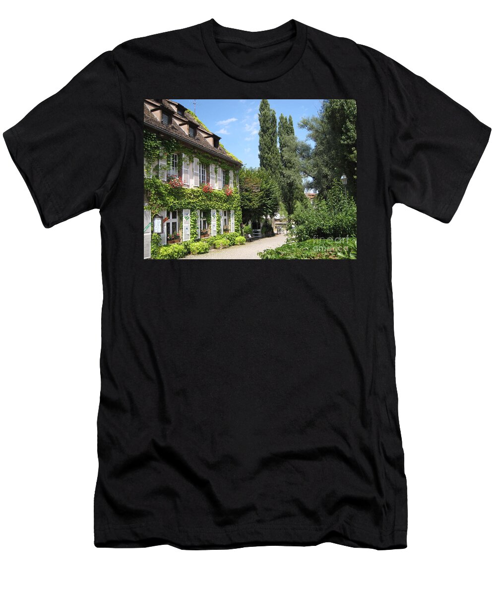Timber T-Shirt featuring the photograph Ivy covered house in Strasbourg France by Amanda Mohler