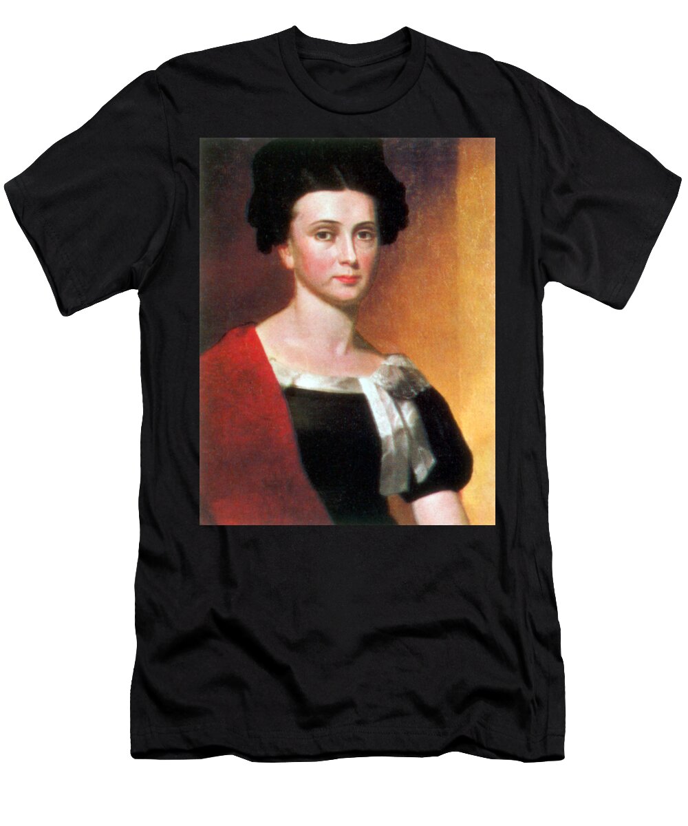 Government T-Shirt featuring the painting Jane Harrison, White House Hostess by Science Source