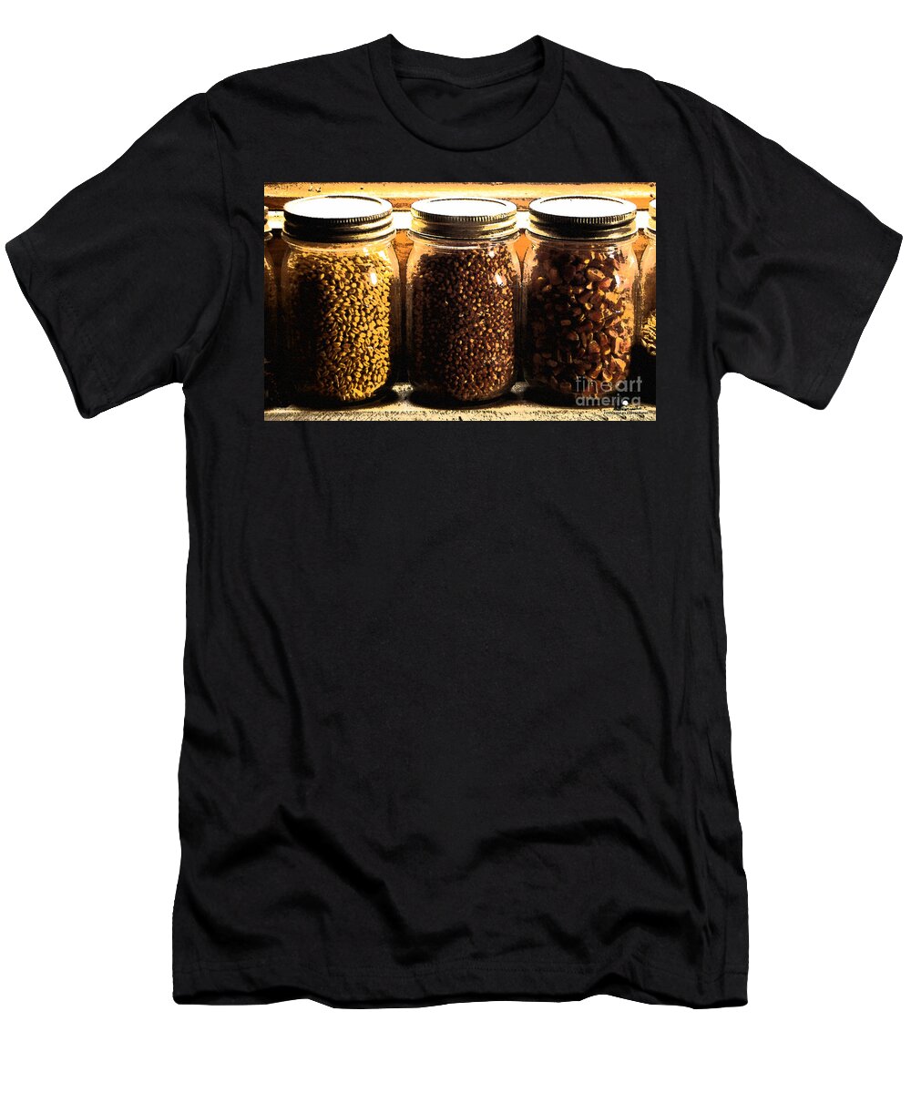 Mason T-Shirt featuring the photograph Jars on Sill by Grace Grogan