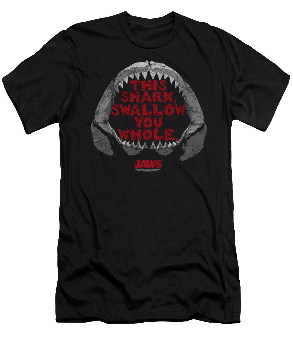 Jaws T-Shirt featuring the digital art Jaws - This Shark by Brand A