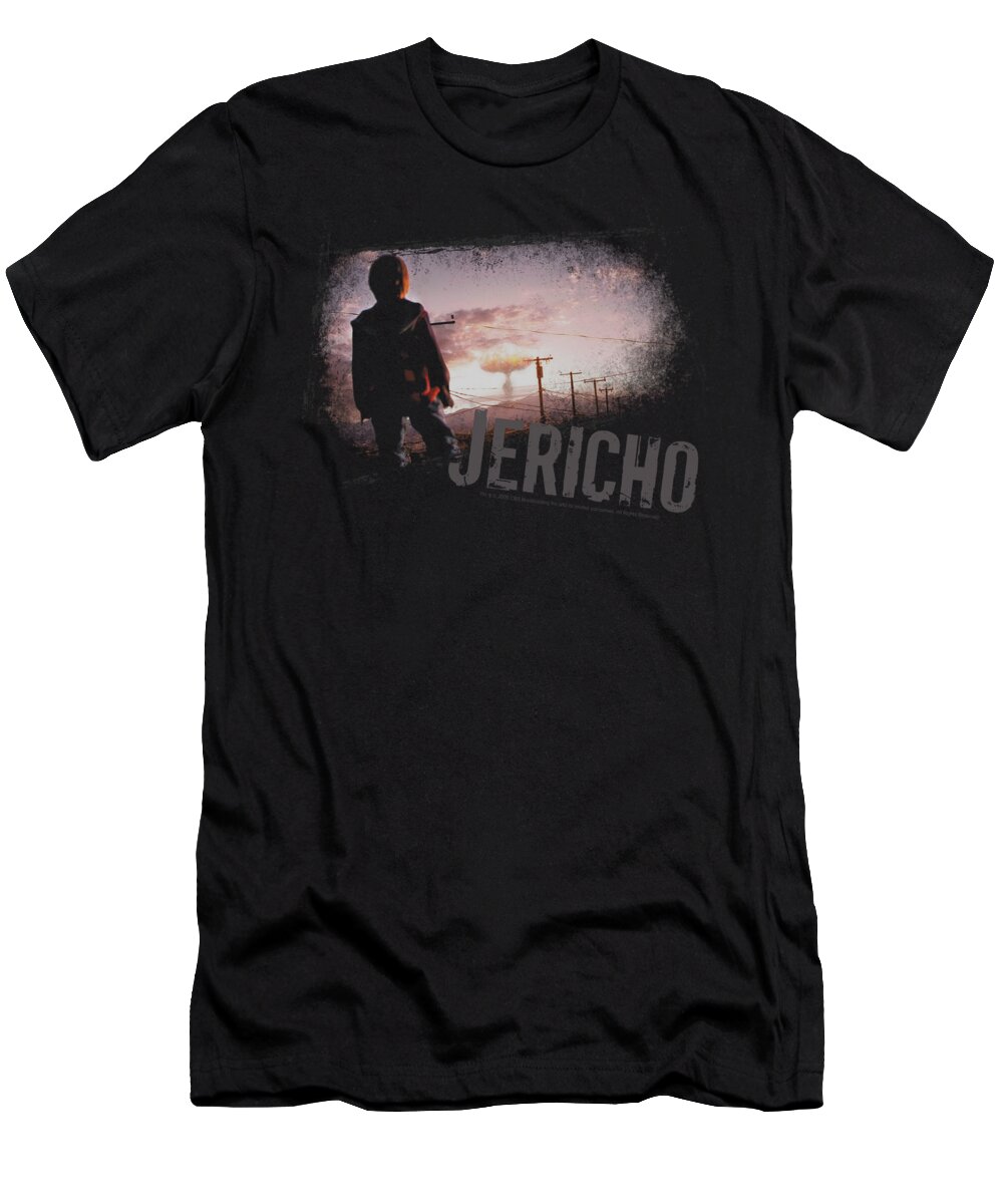 Jericho T-Shirt featuring the digital art Jericho - Mushroom Cloud by Brand A