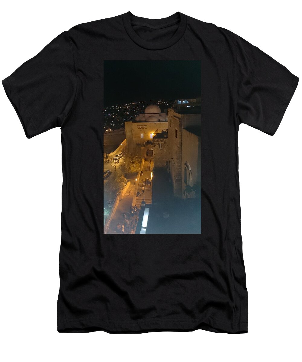 Jerusalem T-Shirt featuring the photograph Jerusalem the old city by Moshe Harboun