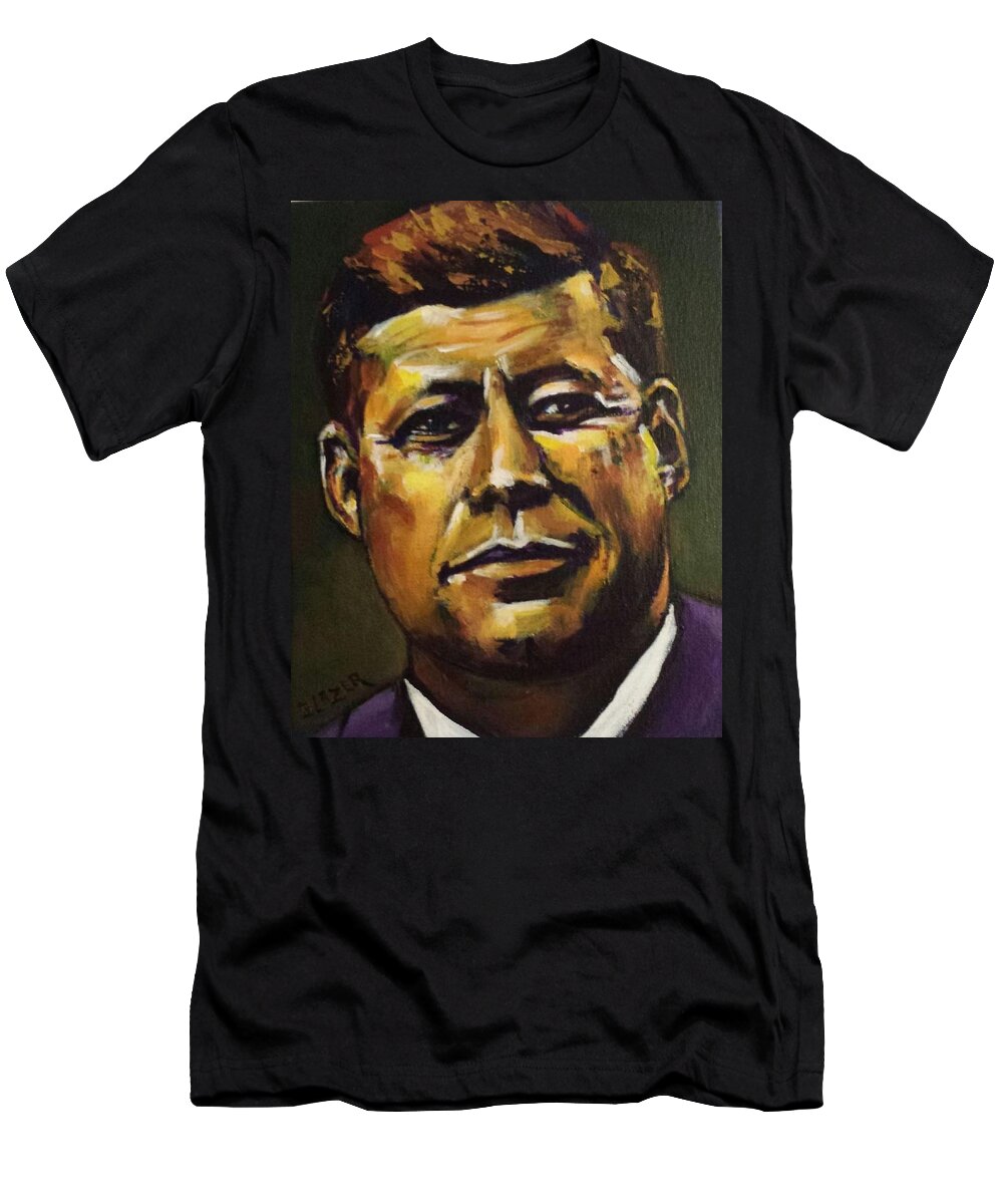 Jfk T-Shirt featuring the painting JFK by Stuart Glazer