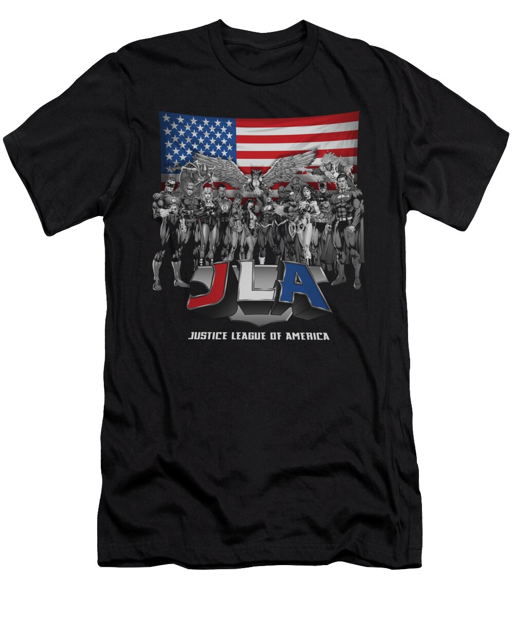  T-Shirt featuring the digital art Jla - All American League by Brand A